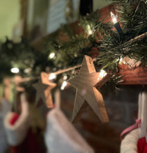 Wooden Star Christmas Bunting