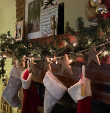 Wooden Star Christmas Bunting
